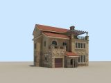 别墅,建筑场景3d模型