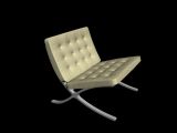巴塞罗那椅,欧式椅子3d模型