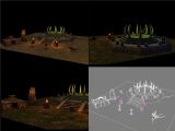 游戏中的祭坛,游戏场景3D模型
