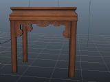maya中式雕花凳子,家具3d模型