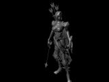 ashe,女性,战士,游戏角色maya3d模型