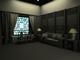 京剧客厅,室内场景max3d模型