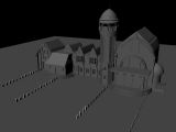 礼堂,场景,室外,建筑maya3d模型