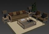 室内客厅家具摆设3D模型