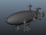 红色警戒 JLF飞艇,游戏模型maya3d模型