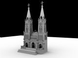 教堂,建筑,室外场景maya3d模型