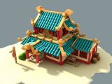 建筑,楼,古代场景maya3d模型