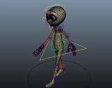 男孩,卡通人物maya3d模型(带走路动作)