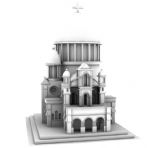 教堂,城堡,建筑,室外场景maya模型