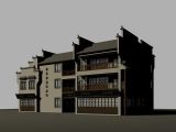 商业街建筑,房子,室外场景max3d模型