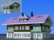 欧式乡村别墅,建筑max3d模型