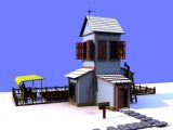 小楼房,建筑,室外场景maya3d模型