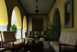 热带风情后院室外场景设计,休闲区3D模型