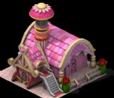 玫瑰屋,粉色小屋,卡通建筑max3d模型