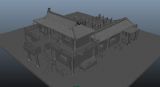 古代建筑,室外场景maya3d模型