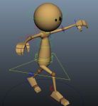 木头人,小人偶跑步,角色动画maya3d模型