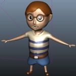 男孩,卡通人物maya3d模型