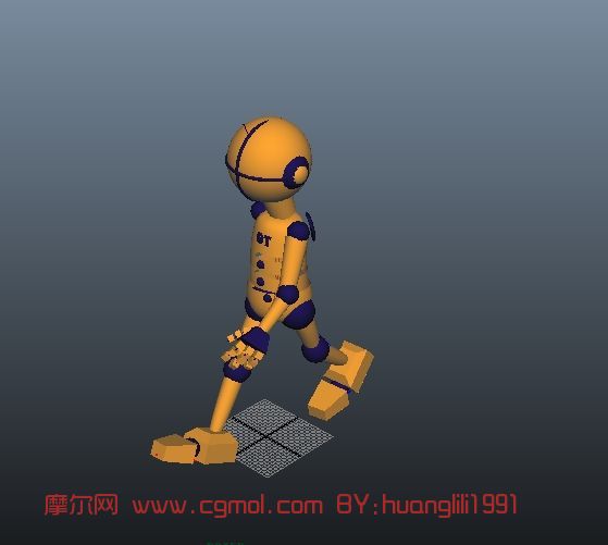 卡通人物,走路动画maya3d模型