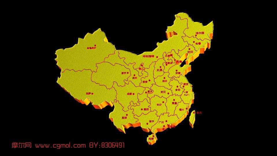 中国地图max3d模型,其他图片