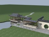 中式建筑,水榭,游戏场景max3d模型
