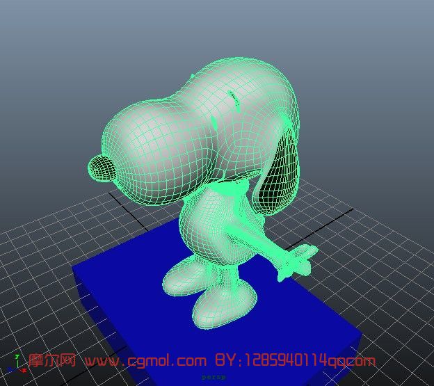 史努比,卡通小狗maya3d模型,卡通角色,动画角色,3D模型免费下载,CG模型下载,摩尔网 www.cgmol.com