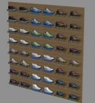 店铺鞋架,展示架,室内展示墙3D模型