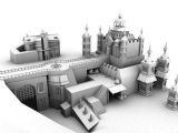 城堡,建筑,室外场景maya3d模型