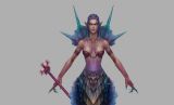 神魔大陆娜迦,女战士,女性,游戏角色max3d模型