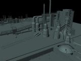 大型工厂,建筑,室外场景maya模型