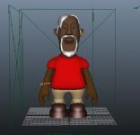 白胡子老人,卡通人物,男性maya3d模型