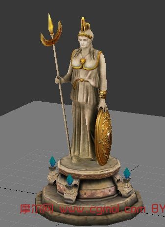 雅典娜女神像,卡通人物max3d模型,其他建筑,建