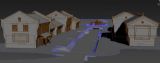 河边古代建筑,古建筑,场景3D模型