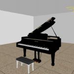 三角钢琴,乐器max3d模型