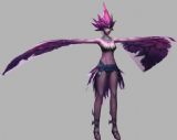 qq仙侠女紫妖,堕羽灵守卫3D模型
