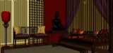 释迦牟尼,中式沙发,室内场景max3d模型
