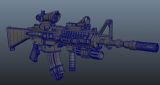 冲锋枪,军事武器maya模型