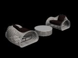 竹编单人沙发,家具3D模型