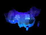 中国板块地图maya模型