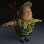 飞屋环游记-小胖子 罗素maya模型