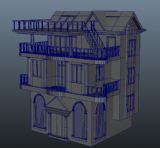 自创欧式小别墅maya模型