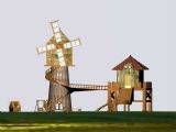 风车,房子,建筑,室外场景max模型