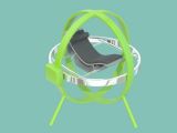 旋转椅,人力耐力测试椅3D模型