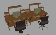 电脑桌,桌椅,椅子maya模型