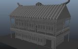 古楼,建筑,房子maya模型