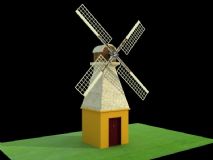 风车,房子,建筑,室外场景max模型