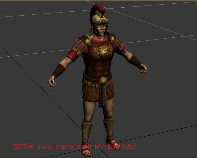 罗马士兵,游戏角色max模型_历史角色_动画角