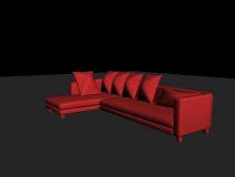 长沙发,室内家具max模型
