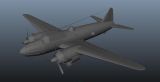 三菱飞机一式陆攻,轰炸机,飞机maya模型