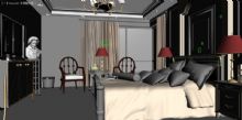 艺术家卧室,室内场景max模型