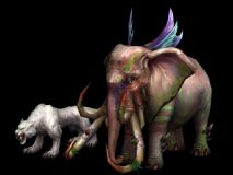 大象,老虎,剑齿虎,动物,游戏角色走兽max模型